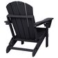 Hearth and Haven 3-Piece Outdoor Folding Adirondack Chair Set with Side Table in Black, , large