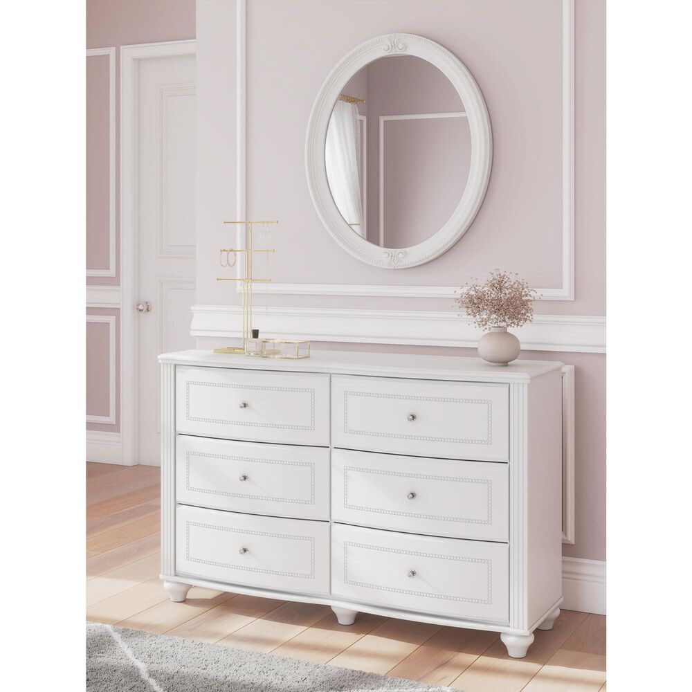 Ashley Kozlani 6-Drawer Dresser Only in White, , large