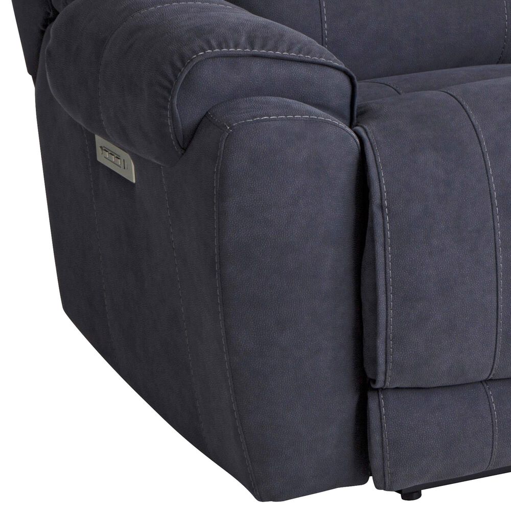 HomeStretch Showtime Power Reclining Loveseat in Graphite, , large