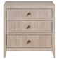 Universal Furniture Avaline Carmen 3 Drawer Nightstand in White Oak with AC and USB Port, , large