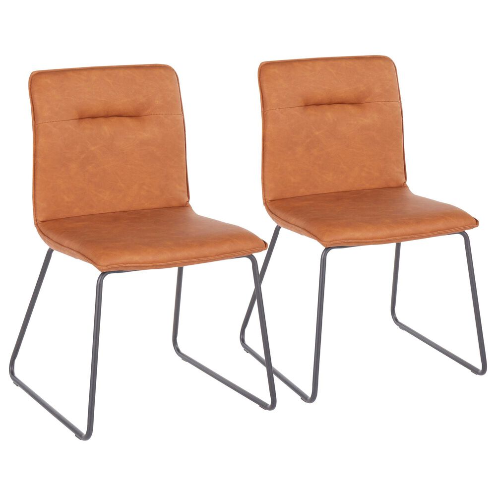 Lumisource Casper Dining Chair in Camel/Black (Set of 2), , large