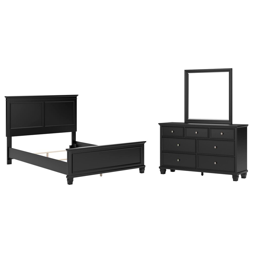 Ashley Lanolee 3-Piece Queen Bed with Two Nightstands in Black, , large