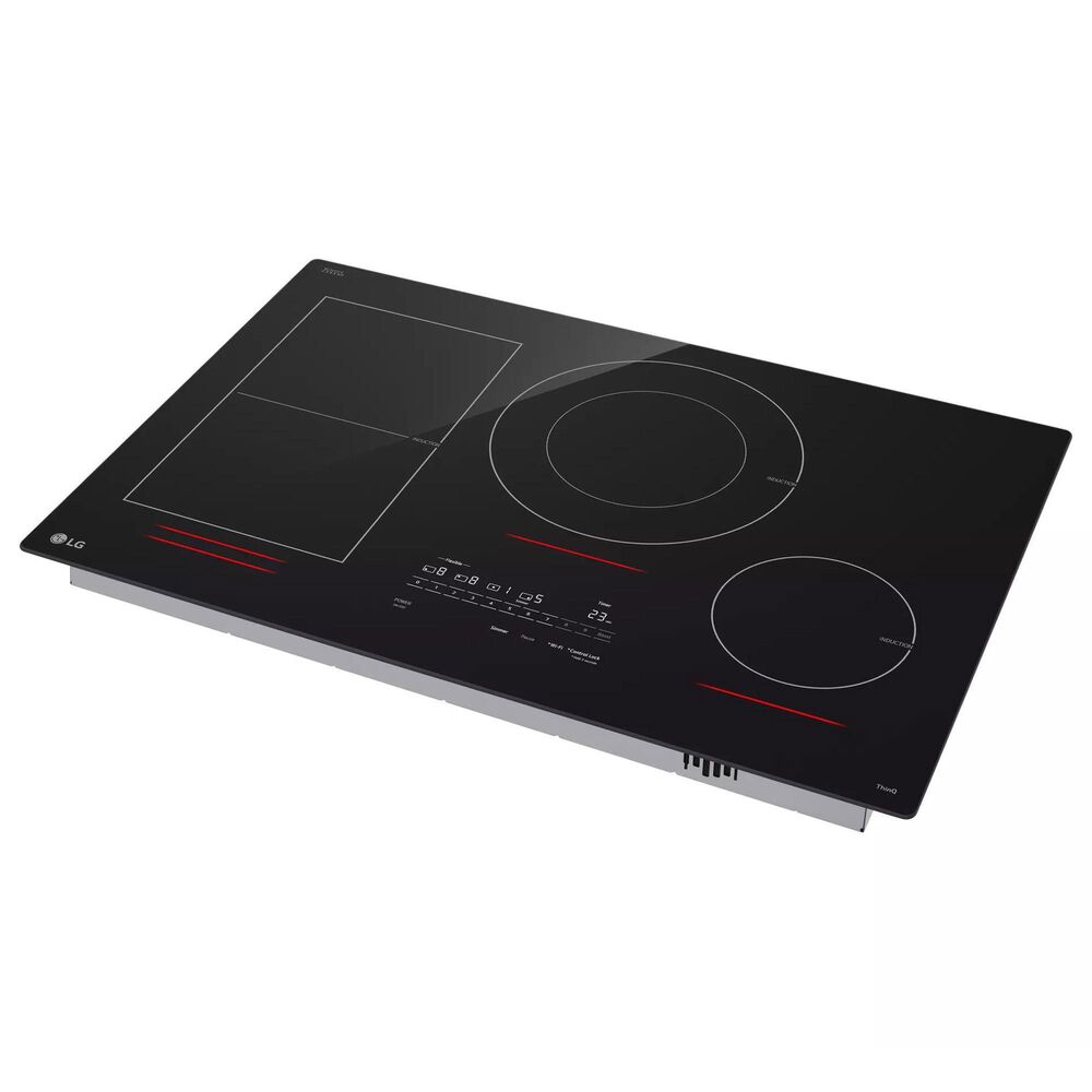 LG 2-Piece Kitchen Package with Print Proof Stainless Steel 4.7 Cu. Ft. Smart Single Wall Oven and Black 30" Induction Cooktop, , large