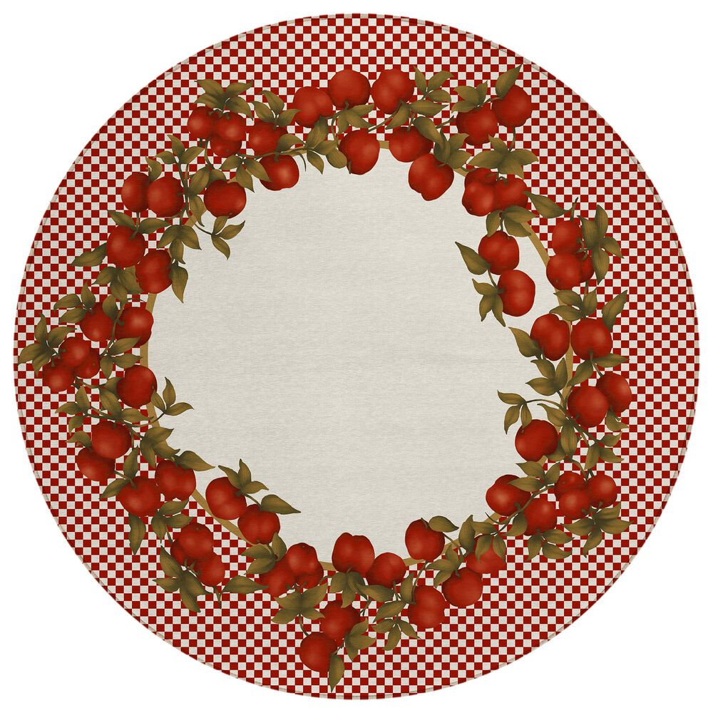 Dalyn Rug Company Kendall KE9 8" Round Red Area Rug, , large