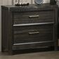Crown Mark Ethel 2-Drawer Nightstand in Brown, , large
