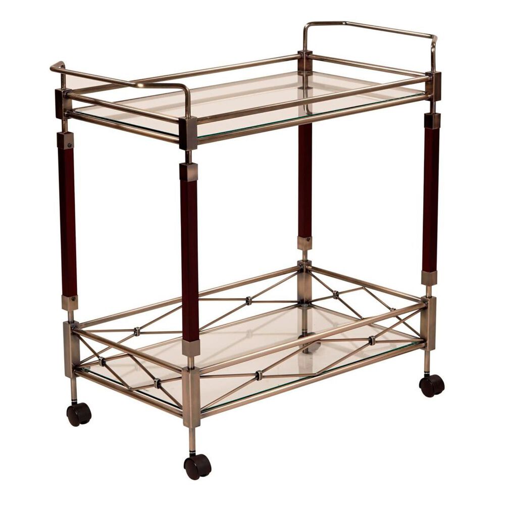 OSP Home Melrose Serving Cart with Antique Brass Metal Finish, , large