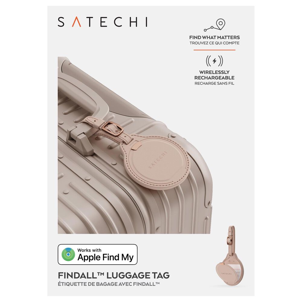 Satechi Vegan-Leather FindAll Luggage Tag in Desert Rose, , large