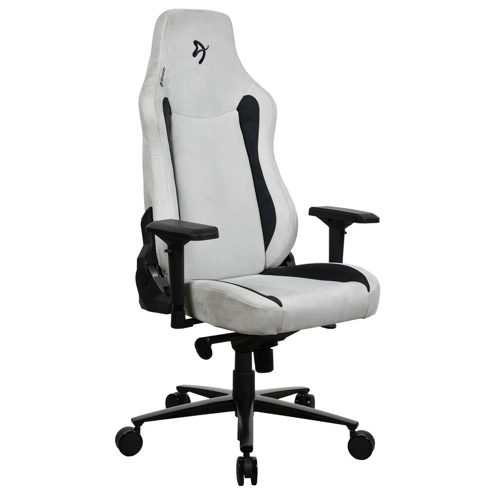 Arozzi Vernazza Supersoft Fabric Gaming Chair in Light Gray, , large