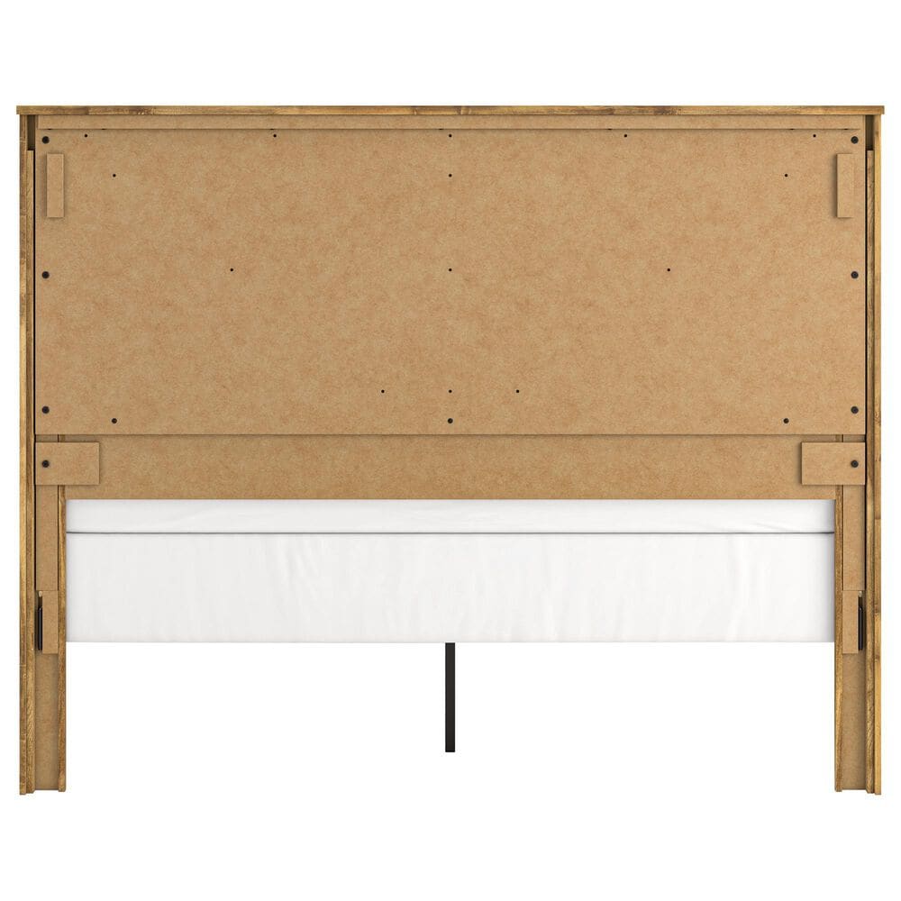 Ashley Maystonna King Crossbuck Panel Bed in Brown, , large