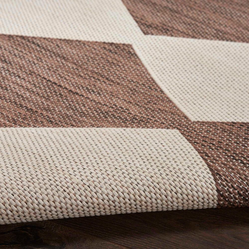 Nourison Positano Geometric Natural 6&#39; x 9&#39; Indoor/Outdoor Area Rug, , large