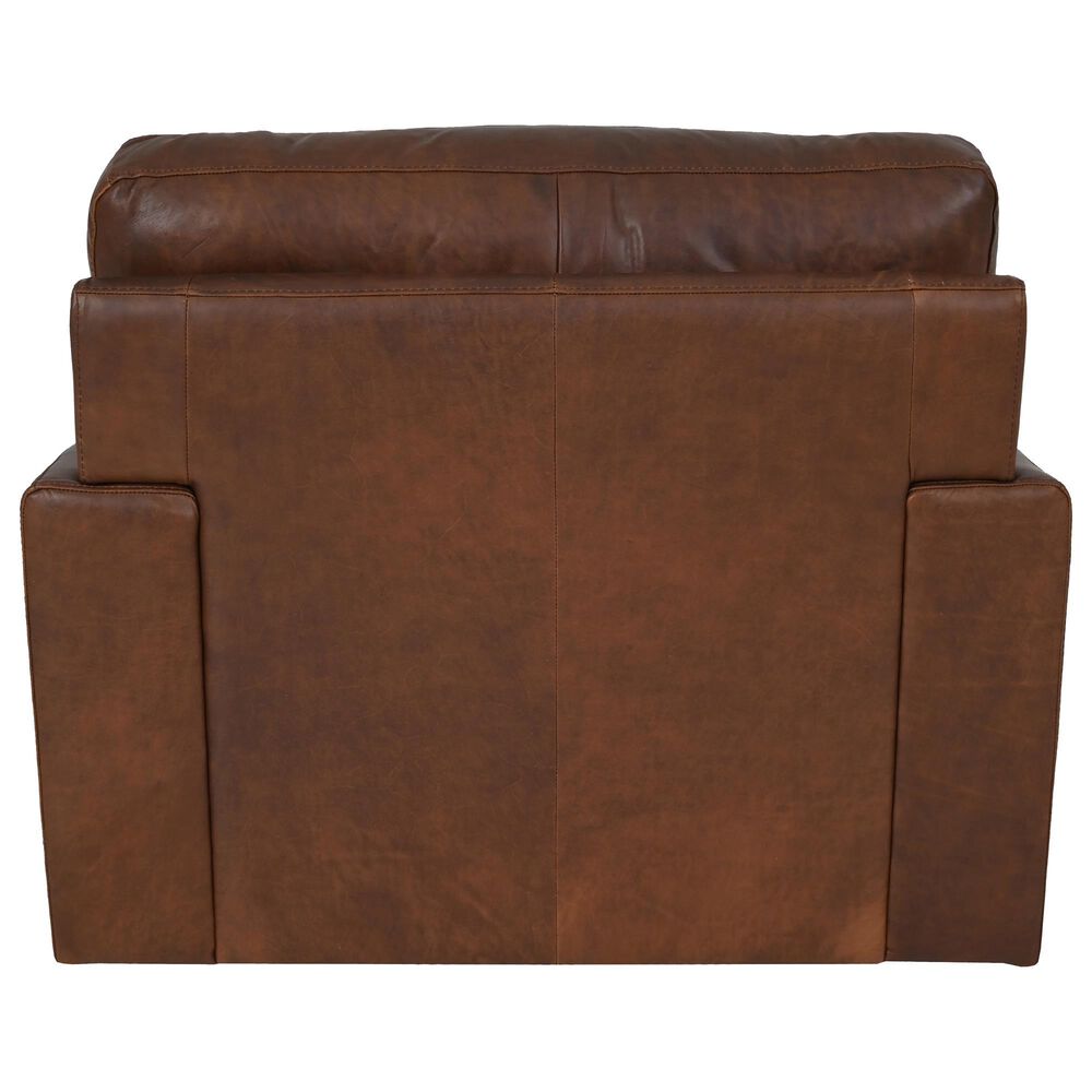 Bordeaux &amp; Co Leather Swivel Chair in Brown, , large