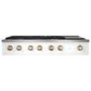 Cafe 48" Natural Gas Rangetop with Integrated Griddle in Matte White and Brushed Bronze, , large