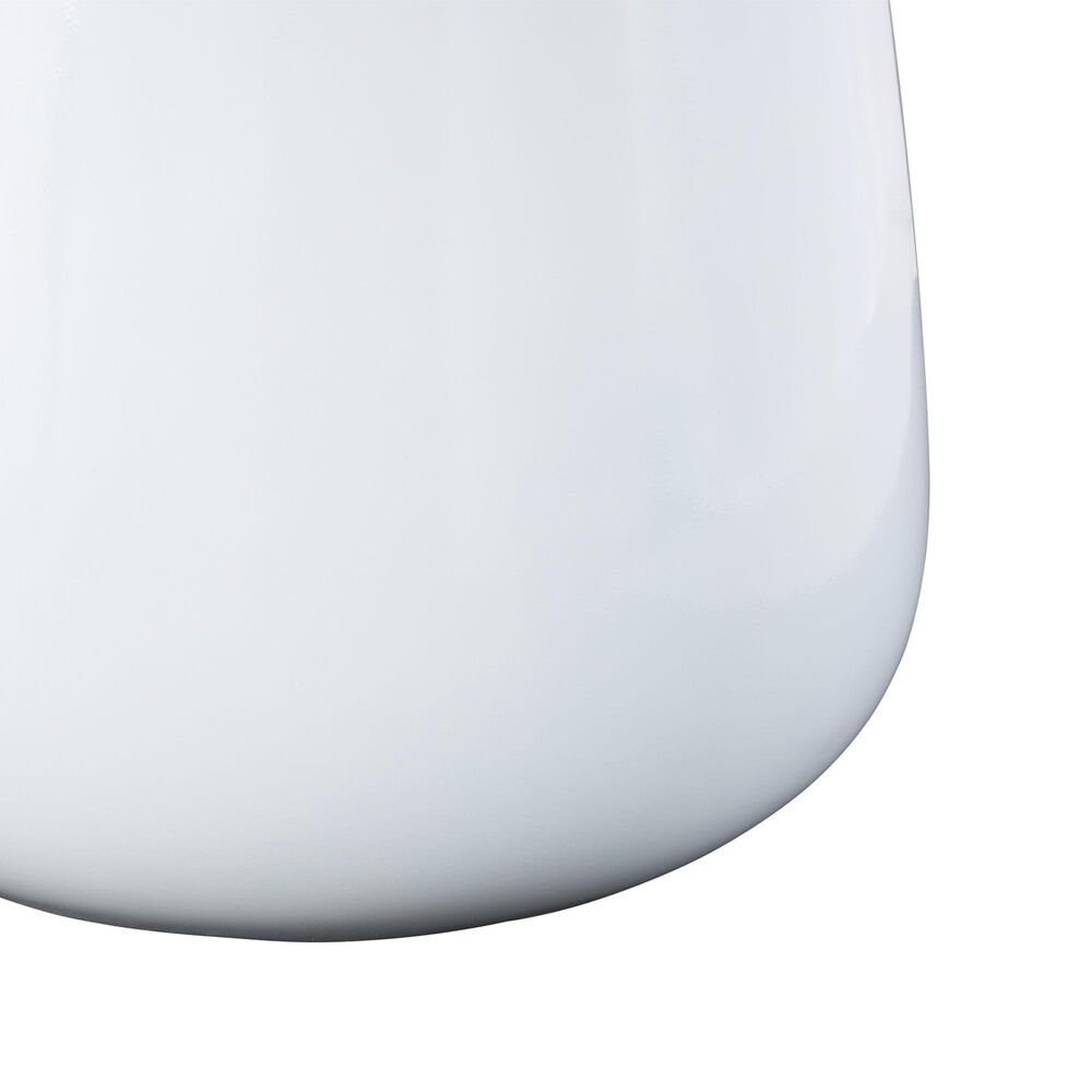 Maple and Jade 20&quot; Short Floor Decorative Vase in Polished White, , large