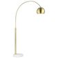 Renwil Daleela Floor Lamp in Plated Brushed Gold and White, , large