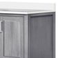 Lexora Home Jacques 30" Single Bathroom Vanity in Distressed Grey with 2 cm White Quartz Top and Rectangular Sink, , large