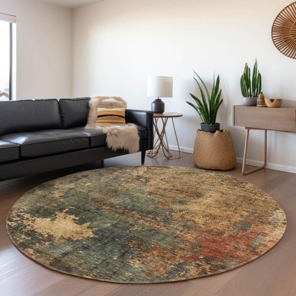 Dalyn Rug Company Nouveau NV19 8&#39; Round Sage Indoor/Outdoor Area Rug, , large
