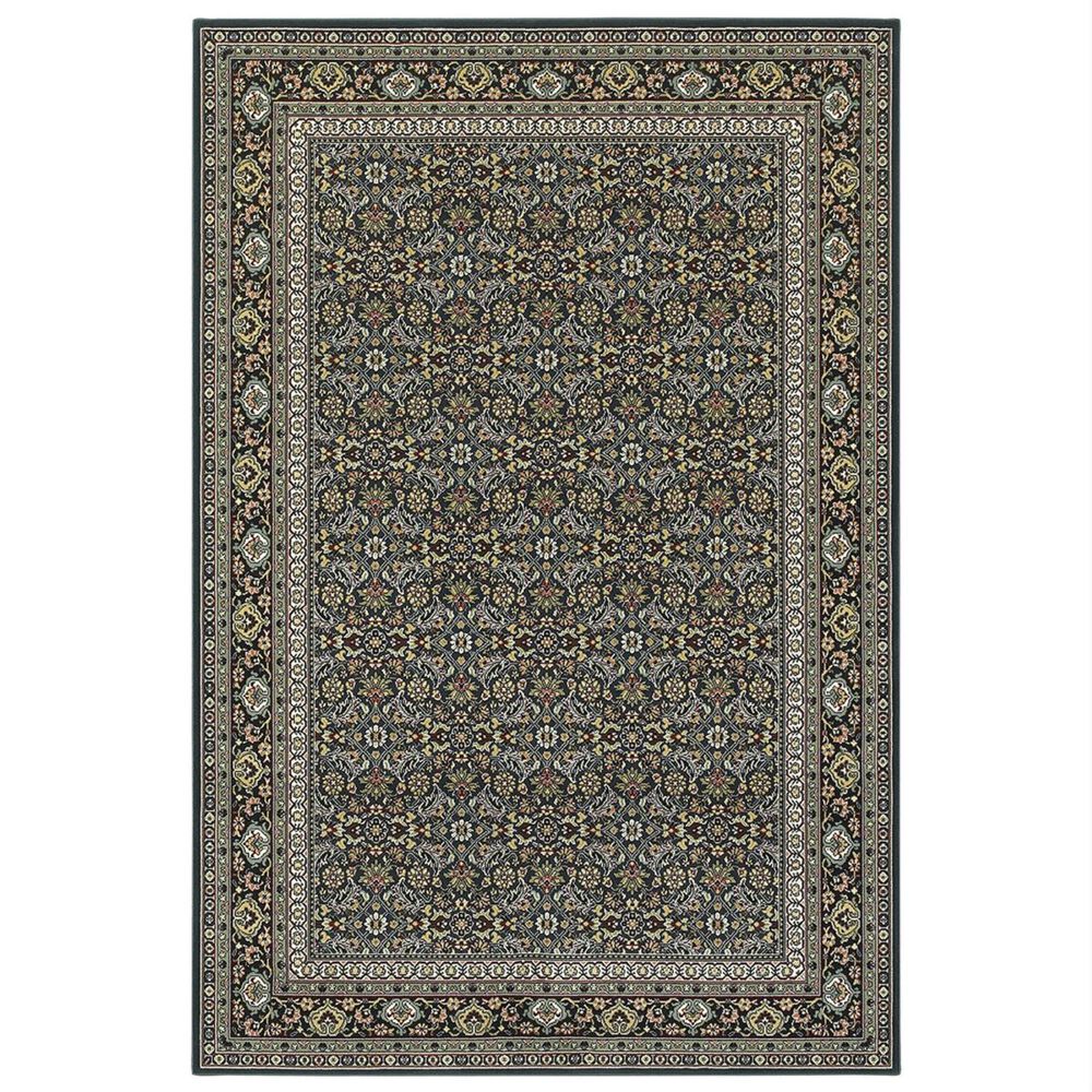 Oriental Weavers Kashan 180L1 9"10" x 12"10" Navy Area Rug, , large