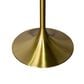 Leisuremod LeisureMod Verve Collection Modern Bar Height Table Brushed Gold Base with 48 Round Dark Walnut MDF Top, , large