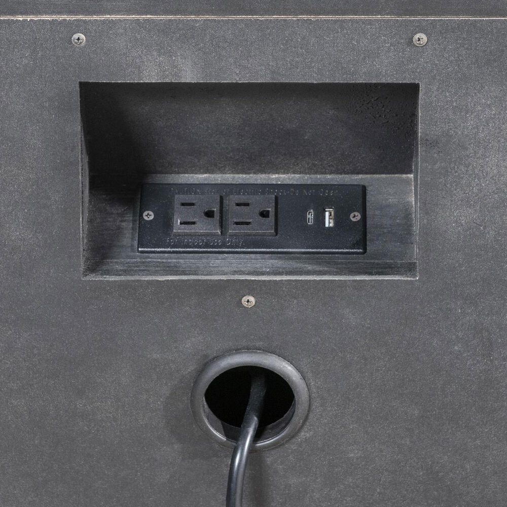 Country Living Vintage Market 2-Drawer Apothecary Nightstand in Barnwood Oak with Outlets and USB Ports, , large