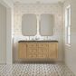 James Martin Vanities Laurent 60" Double Bathroom Vanity in Light Natural Oak with 3 cm Parisien Bleu Quartz Top and Rectangular Sinks, , large