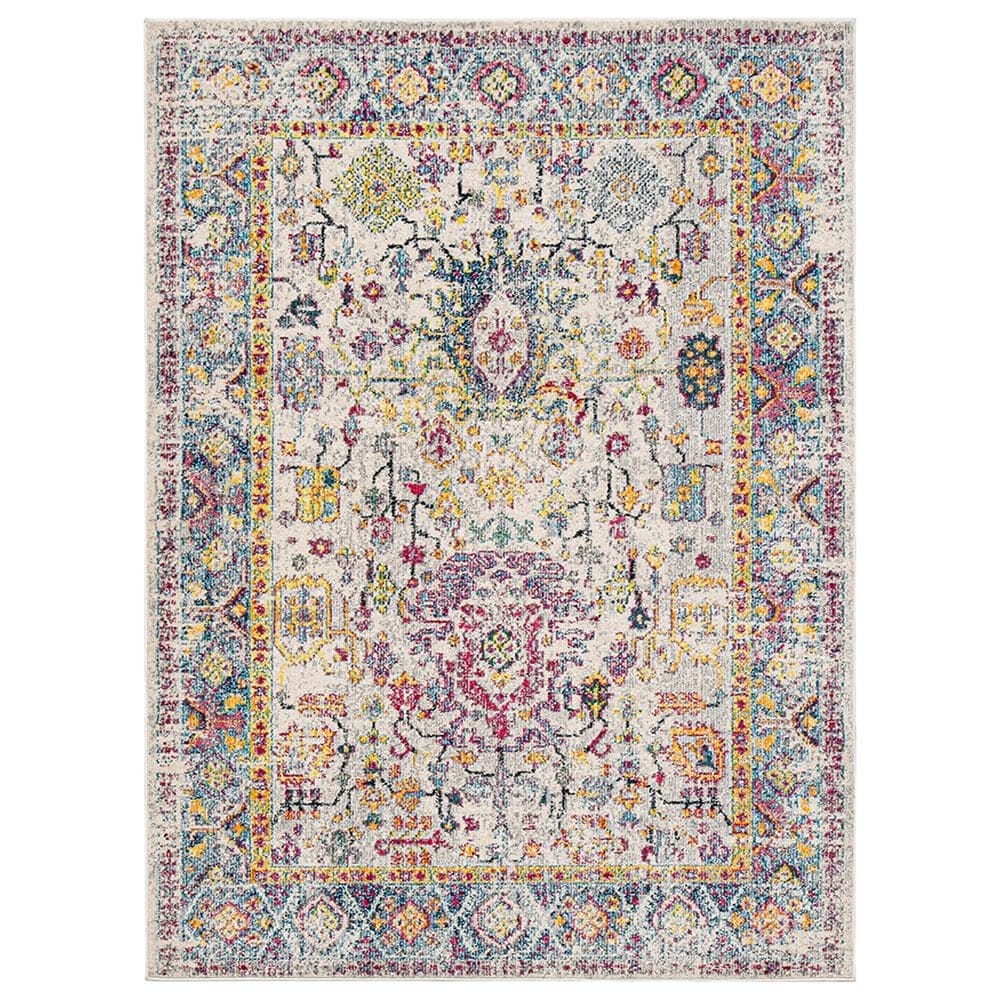 Amer Rugs Montana 7"10" x 10"10" Gray and Orange Area Rug, , large