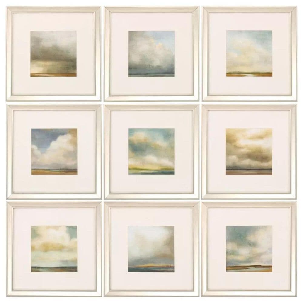 Paragon 16" Square Atmosphere Wall Art in Neutral (Set of 9), , large