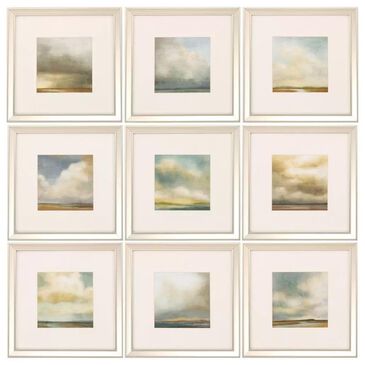 Paragon 16" Square Atmosphere Wall Art in Neutral (Set of 9), , large