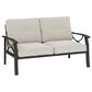 Hearth and Haven Outdoor Loveseat with Light Khaki Metal Frame in Beige, , large