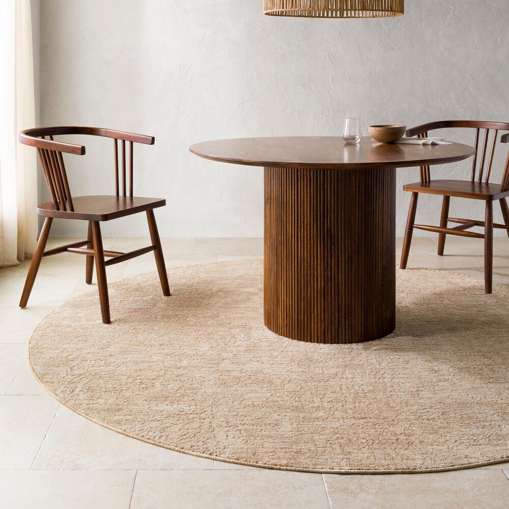 Surya Masterpiece MPC-2316 Beige, Tan and Medium Brown 5&#39;3&quot; Round Area Rug, , large