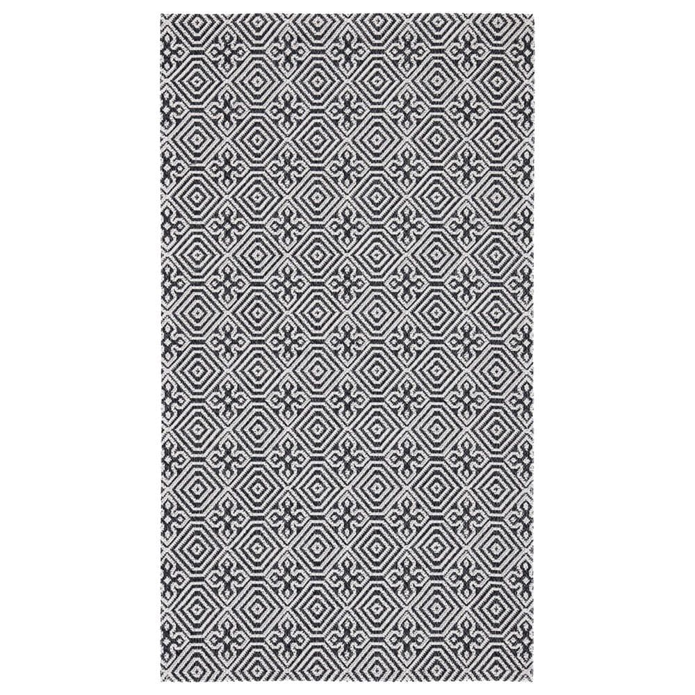 Safavieh Martha Stewart Cotton MSR402H 4" x 6" Charcoal and Grey Area Rug, , large