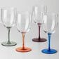 Oneida Entertain 365 Bottoms Up Wine Glasses in Clear, Purple, Blue, Green and Orange (Set of 4), , large