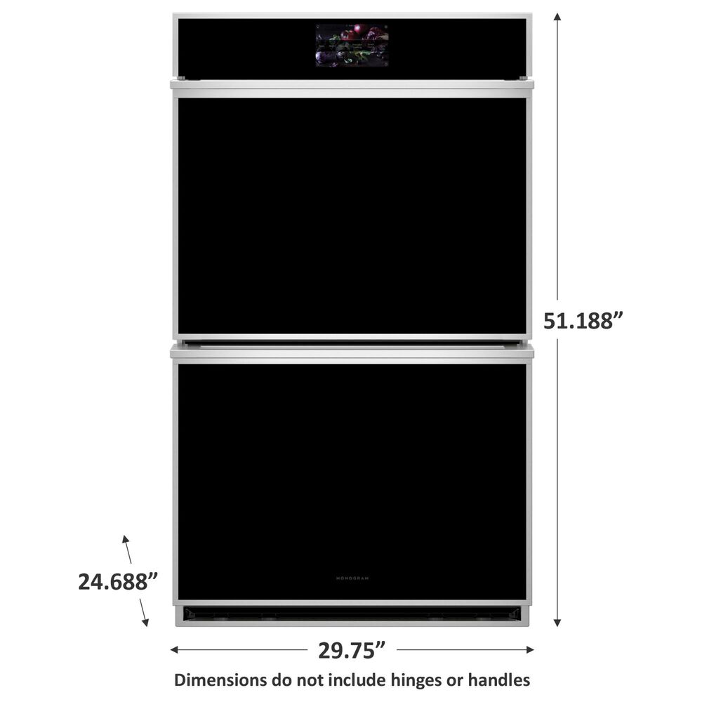 Monogram 30&quot; Smart Electric Convection Double Wall Oven Minimalist Collection - Stainless Steel, , large