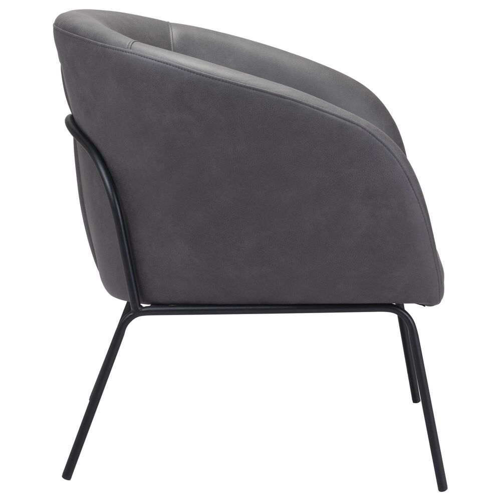 Zuo Modern Quinten Accent Chair in Vintage Gray and Gold, , large