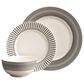 Belleek Pottery Spots and Dots 12-Piece Dinnerware Set in Grey and Black, , large