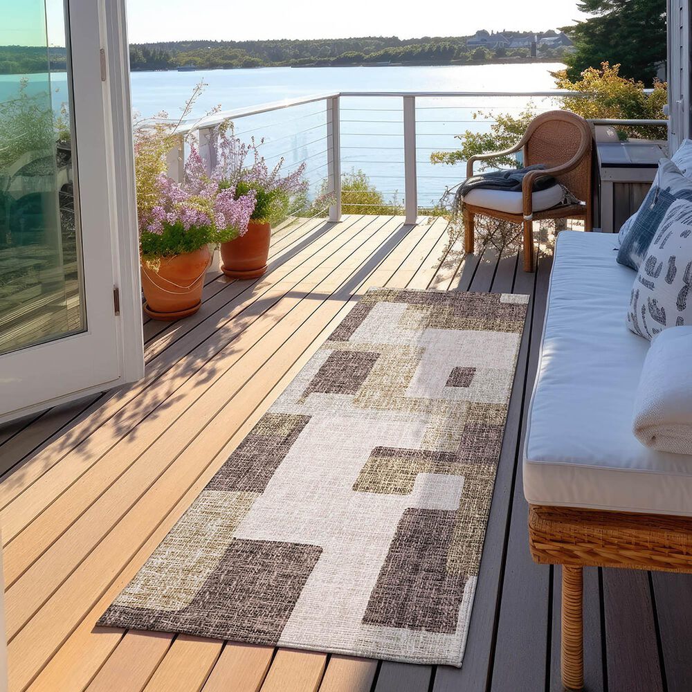 Dalyn Rug Company Portico PO3 Brown 2&#39;3&quot; x 7&#39;6&quot; Runner, , large