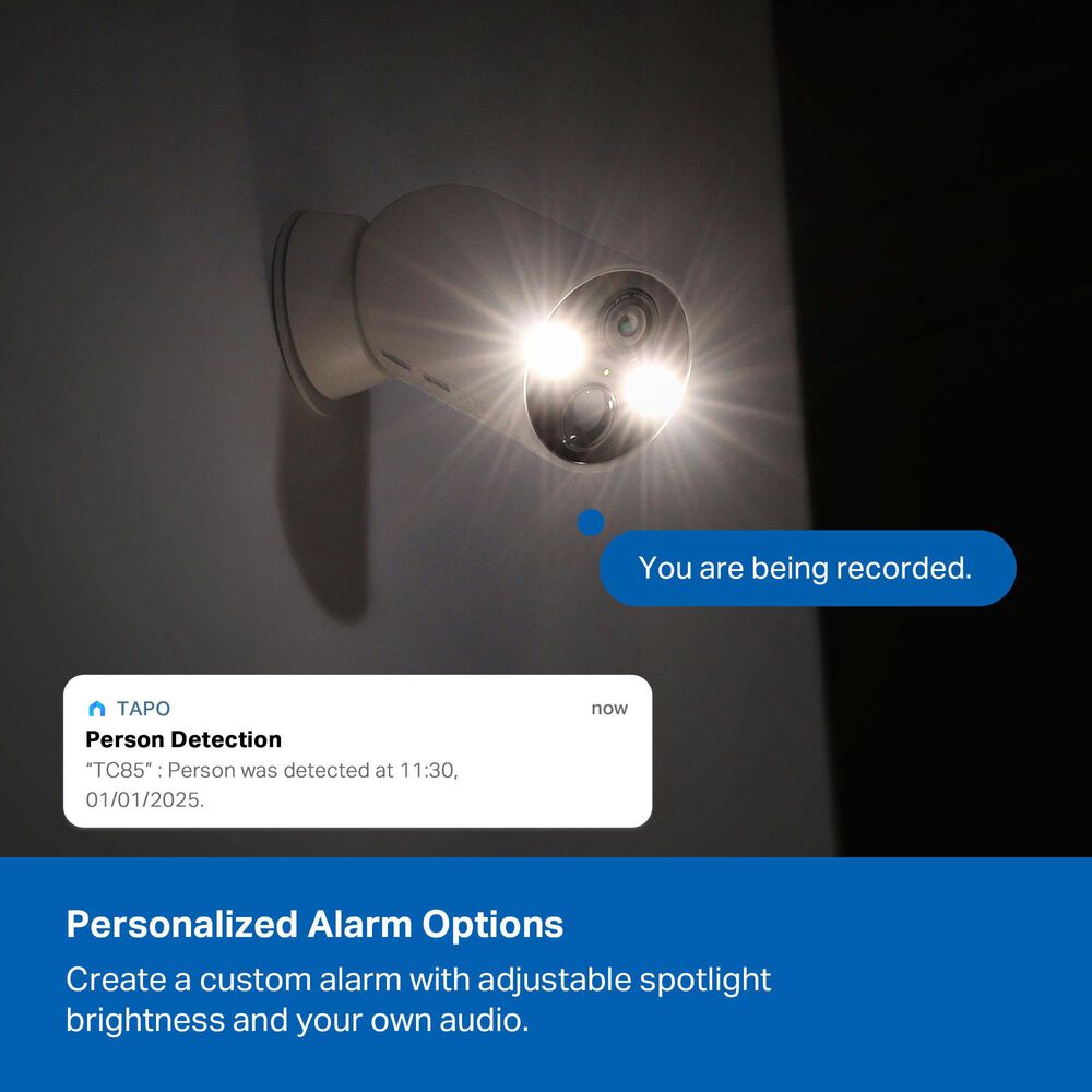 TP-Link Smart Wire Free Indoor/Outdoor Security Camera in White (Set of 3), , large
