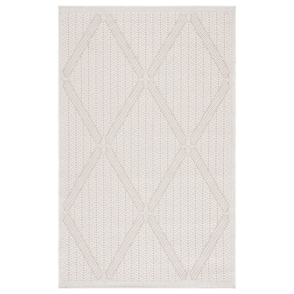 Safavieh Bermuda 3" x 5" Cream and Beige Indoor/Outdoor Area Performance Rug, , large