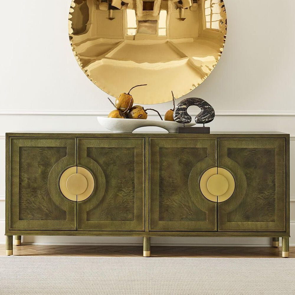 Uttermost Palais 4-Door Cabinet in Olive and Brass, , large