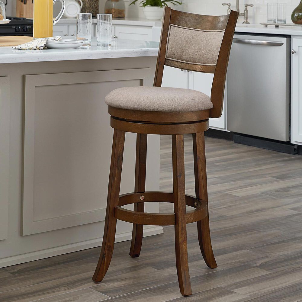 OSP Home 30&quot; Swivel Stool in Burnt Brown, , large