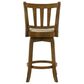 Armen Living Wren Swivel Counter Height Stool with Light Scone Upholstery in Sepia Brown, , large