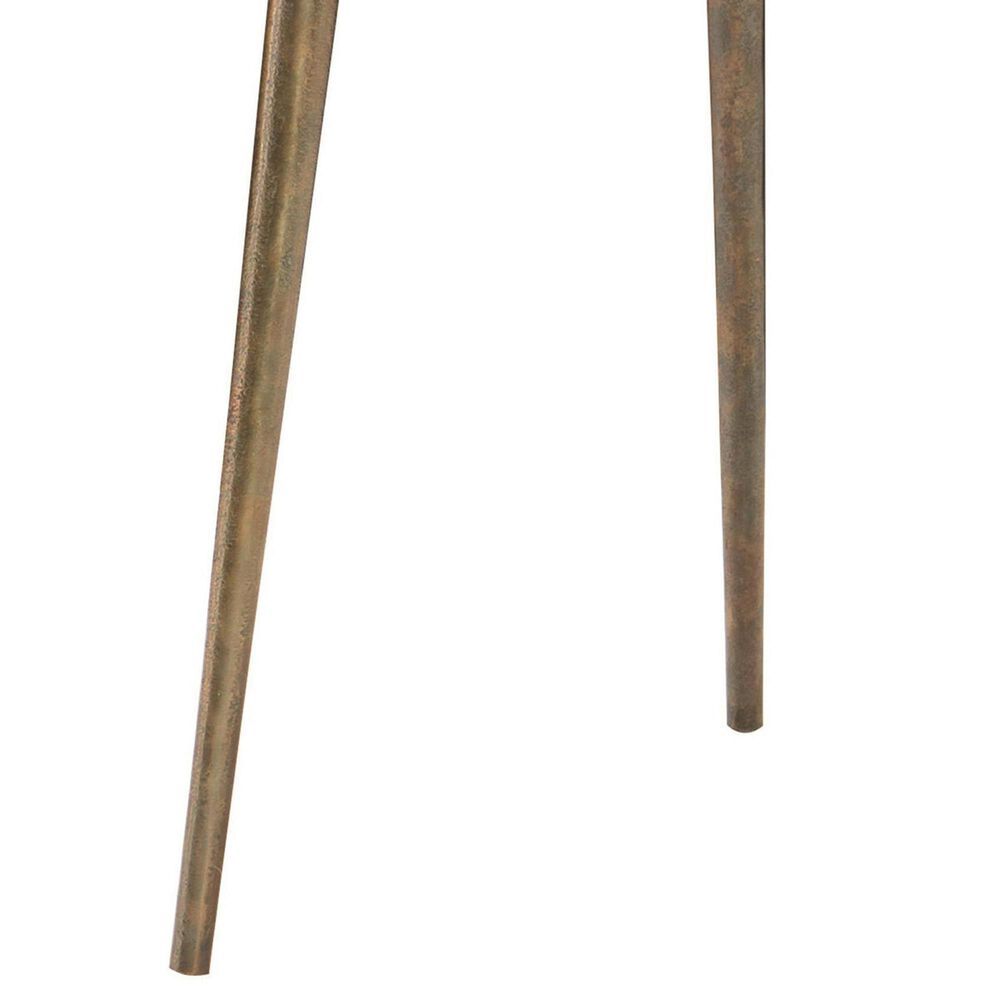 Bernhardt Buckley End Table in Antique Dark Brass, , large