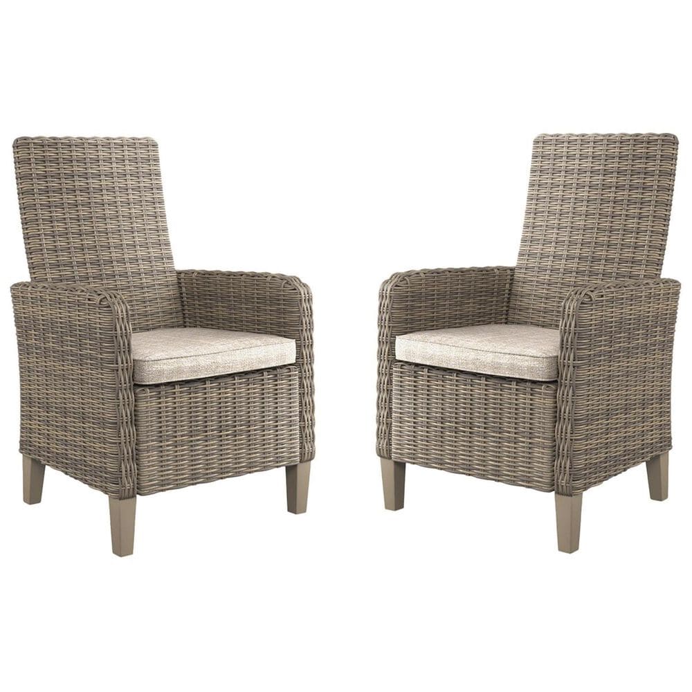 Ashley Beachcroft Arm Chair in Beige - Set of 2, , large