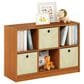 HOMLUX 6-Cube Bookshelf Bookcase with Storage Bins in Light Cherry, , large