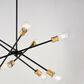 Vaxcel International Co. Ltd. Gresham 10-Light Chandelier in Antique Gold with Matte Black, , large