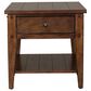 Belle Furnishings Lake House End Table in Rustic Brown Oak, , large