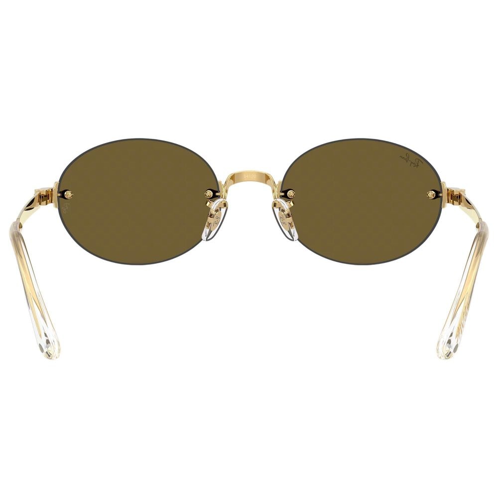 Rayban Glasses A$AP Rocky Sunglasses with Dark Brown Lenses in Polished Arista Gold, , large