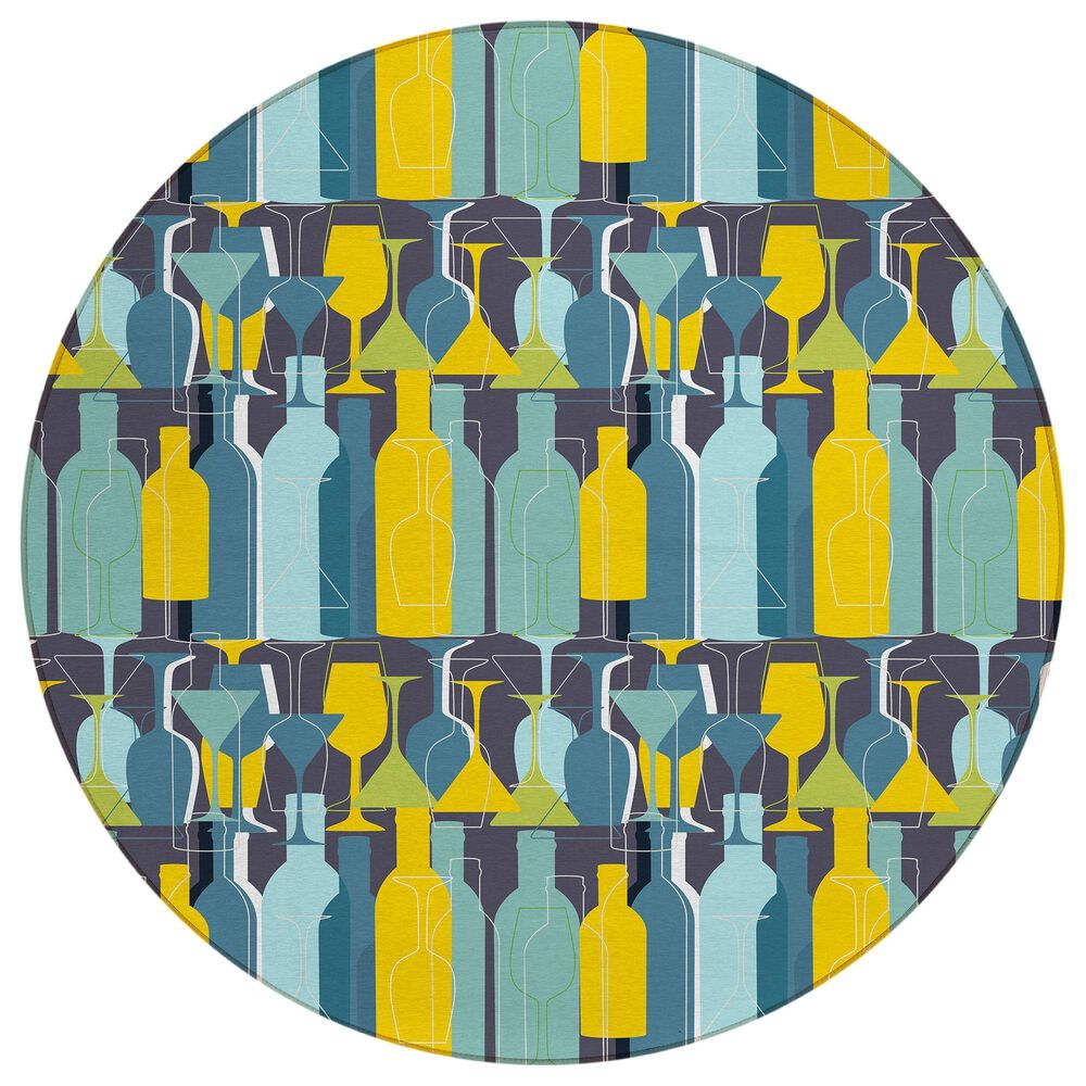 Dalyn Rug Company Kendall KE13 8" Round Ink Area Rug, , large