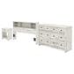 Sauder River Ranch 3-Piece Full/Queen Bedroom Set in White Plank, , large