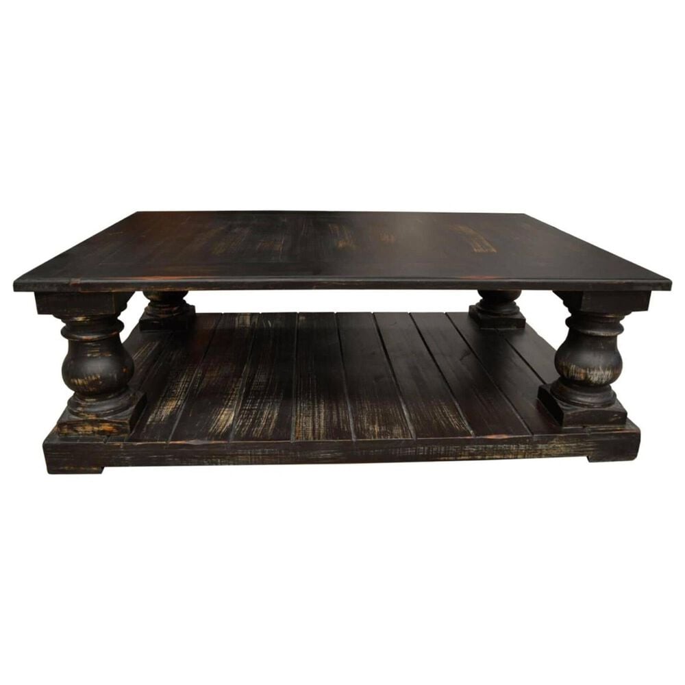 Santa Fe Rustic Coffee Table in Stone Brown, , large