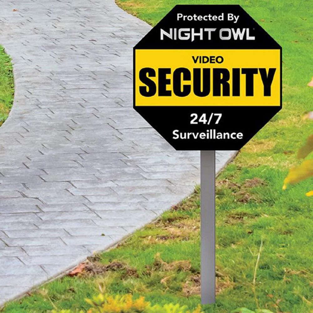 Night Owl Reflective Outdoor Yard Sign, , large